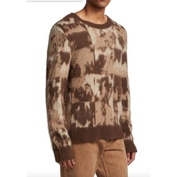 Helmut Lang $450 Jacquard Crewneck Sweater Pullover Knit Size XXL Men's - Picture 3 of 7